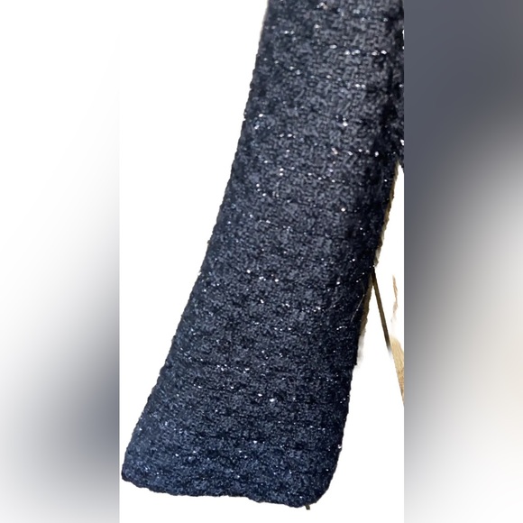 Guess Womens MD Double Breasted Black Sparkly 3/4 Sleeves Short Peacoat NWOT - Picture 6 of 13